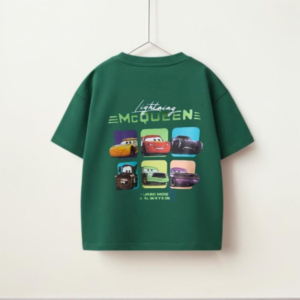 Children's Lightning McQueen+Toy Story Printed Theme T-shirt Summer