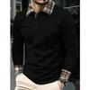 Herren Outdoor Atmungsaktives Umlegekragen Poloshirt Herren Atmungsaktiver Lässiger Langarm Karierter Pullover