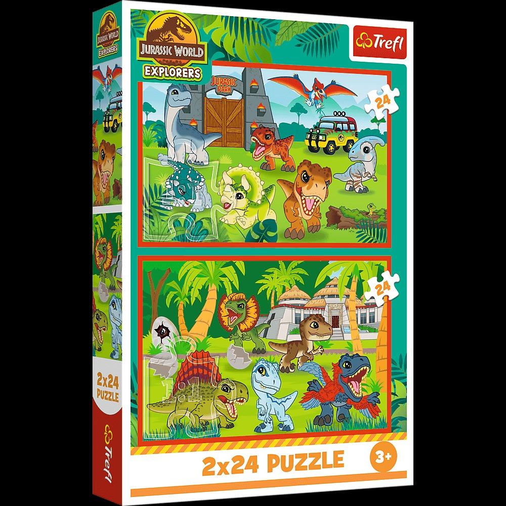 PUZZLE 2X24 MAŁE DINOZAURY 34437