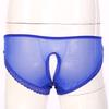 Mens Strappy Crotchless Panties Sexy Exotic Lingerie Nightwear Gay Male Sissy Lace Trim Sheer Mesh Open Crotch Underpants