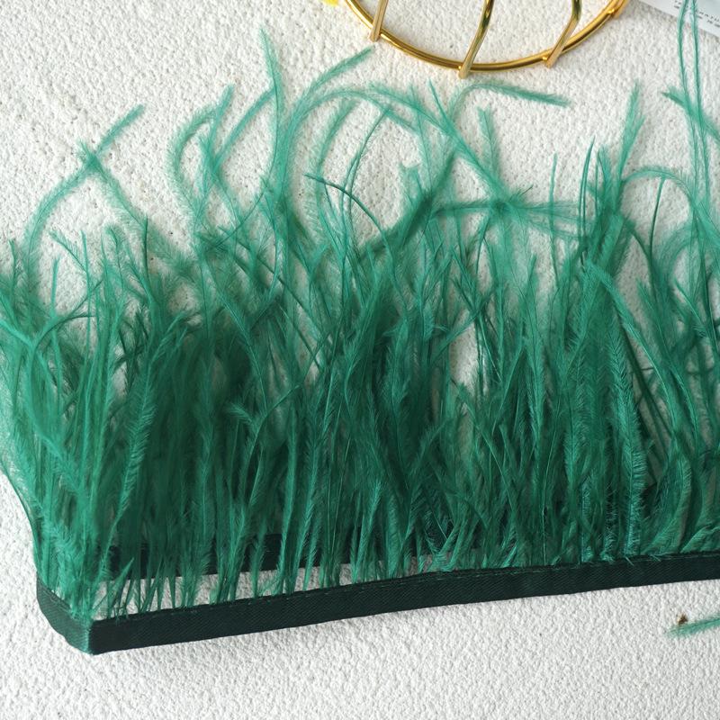 Feather Cloth Strip 10-15Cm Ostrich Hair Cloth Edge Dress Latin Dance Dress Skirt Decoration Clothing Accessories Lace
