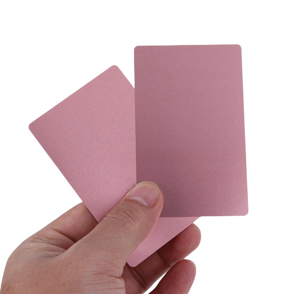 50PCS Multicolor Metal Name Cards Multipurpose Aluminum Alloy  Mark Engraved Business Visit Name Cards Flat for DIY Cards