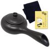 Magnetic Pot for Microwave Use, Coffee Roaster 600cc, Handbook Included, Trivet, Pot Holder, and Black Towel
