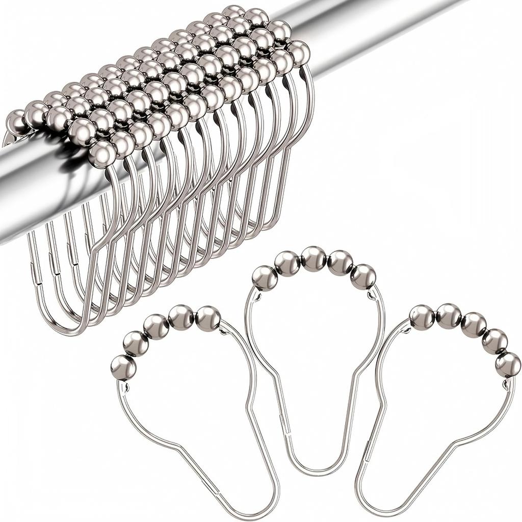 12-Piece Curtain Clip Set with Bag Packaging for Window Drapery and Home Decor