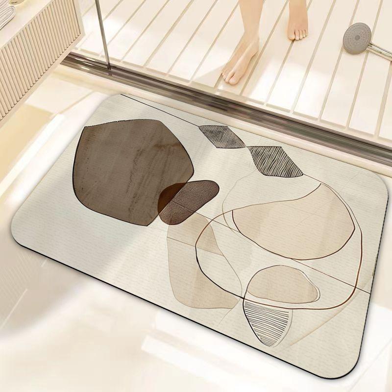 Simple Light Luxury Style Diatom Mud Floor Mat Bathroom Non-Slip, Dirt-Resistant And Wear-Resistant Foot Mat Bathroom Water-Absorbing Quick-Drying
