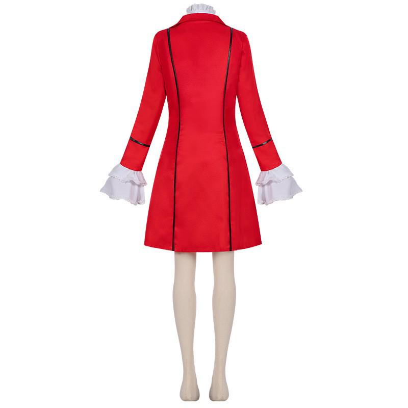 European & American Women's Medieval Lace Spliced Trench Coat Costume Set