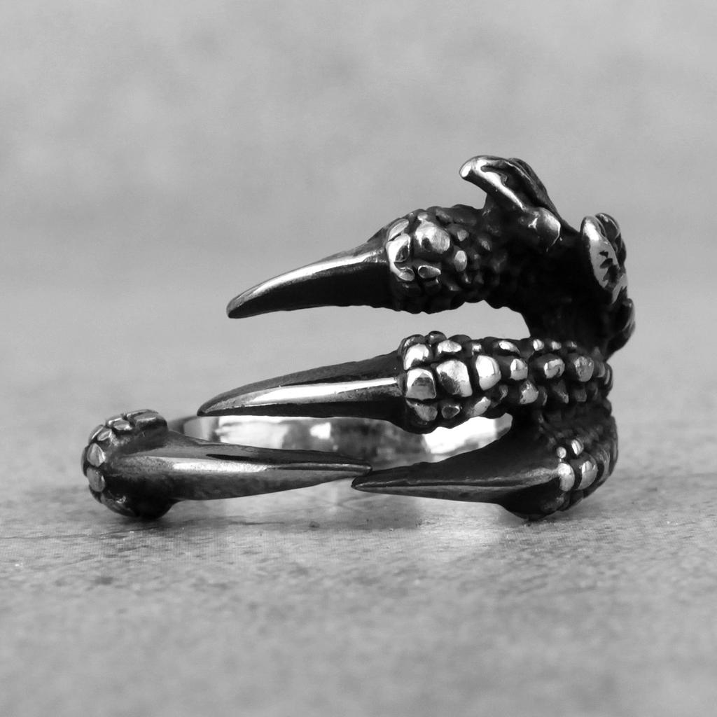 Evil Dragon Claw Stainless Steel Mens Rings Punk Hip Hop Personality for Male Boyfriend Biker Jewelry Creativity Gift