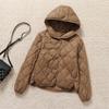 New Light and Thin Hooded Autumn and Winter Gourd Short Down Jacket for Women To Wear Warm Loose and Versatile Classic Jacket