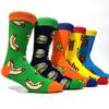 5 Pairs/Pack Men Funny Socks Casual Hip Hop Creative Cartoon Novelty Calcetines Hombre Street
