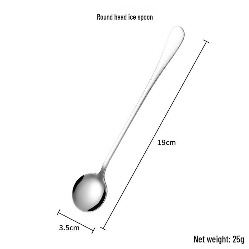 1010 Stainless Steel Cutlery Set: Long-Handle Fork, Soup & Dessert Spoon