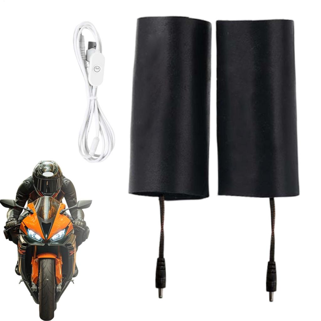 Motorcycle Heated Grips 3 Temperature Settings Cycling Hand Heater Motorcycle Heated Grips Cover for Winter Cold Weather Scooter