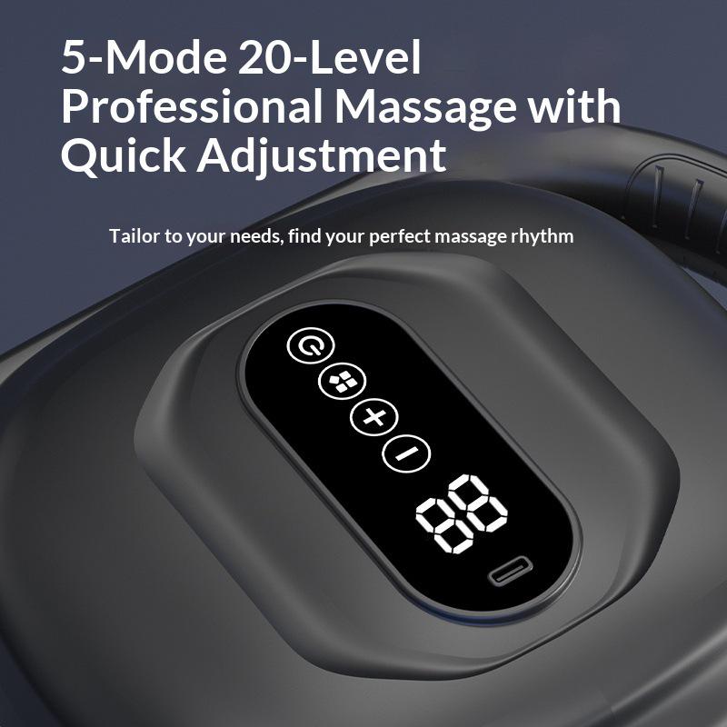 Cross-new 16-Head Professional Fascia Gun: 20-Gear Muscle Relaxation & Red Light Therapy Massager