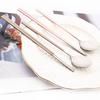 8Pcs Korean Dinnerware Set Silver High Quality Stainless Steel Flatware Set Matte Dinner Spoon Chopsticks Tableware Cutlery Set