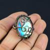 Mystic Topaz Gemstone Copper Wire Wrapped Handmade Jewelry Ring For Wedding Gift