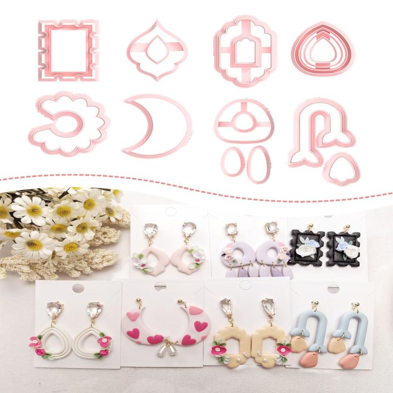 Unique Shaped Polymer Clay Molds Clay Cutting Molds Tools For Diy Earring Jewelry Ornaments