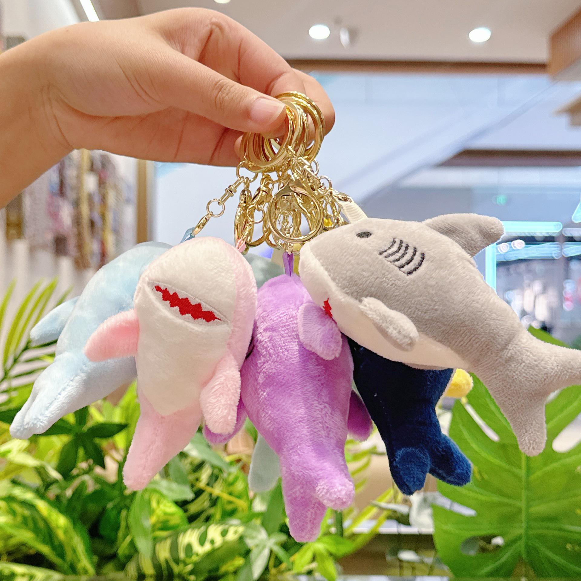 Mini Shark Plush Keychain Doll - Wedding Toss Charm Height 10 cm