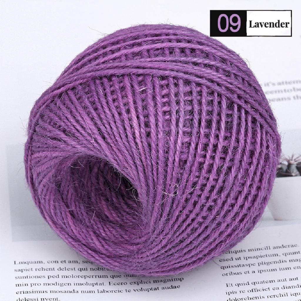 Natural 2MM 50M/Roll Colorful Natural Jute Twine Burlap Rope Burlap String Hemp Rope For DIY Crafts Wedding Gift Wrapping Decor