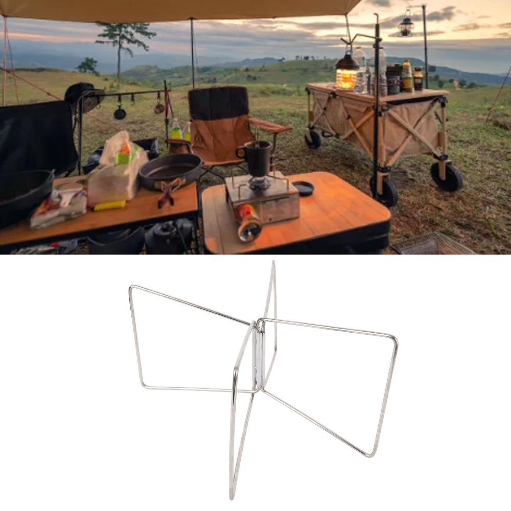 Damp Proof Cooler Holder Stand Stainless Steel Cooler Rack Durable Foldable Cooler Stand  Camping