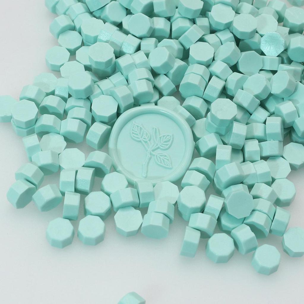 148 Pearlescent Octagonal Sealing Wax Beads - Mixable Colors, 500g Package