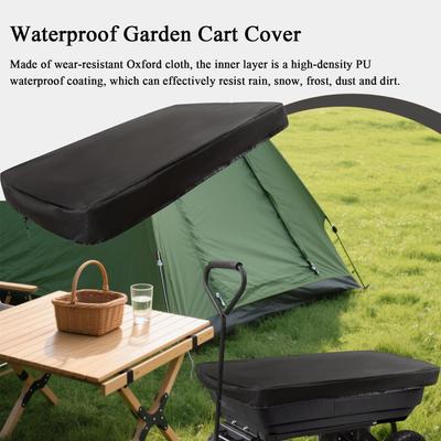 Garden Cart Cover 149x94x15cm Foldable Trolley Rain and Dust Cover Oxford Cloth Trolley Protector Canopy for Lawn Yard