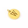 New titanium steel English letter DIY pendant fashionable stainless steel round hollow letter pendant