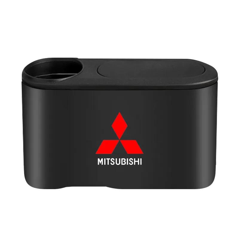 

Hanging Car Trash Can Auto Emblem Garbage Box Accessories for Mitsubishi Outlander Lancer 10 9 Eclipse L200 Pajero ASX RALLIART чёрный