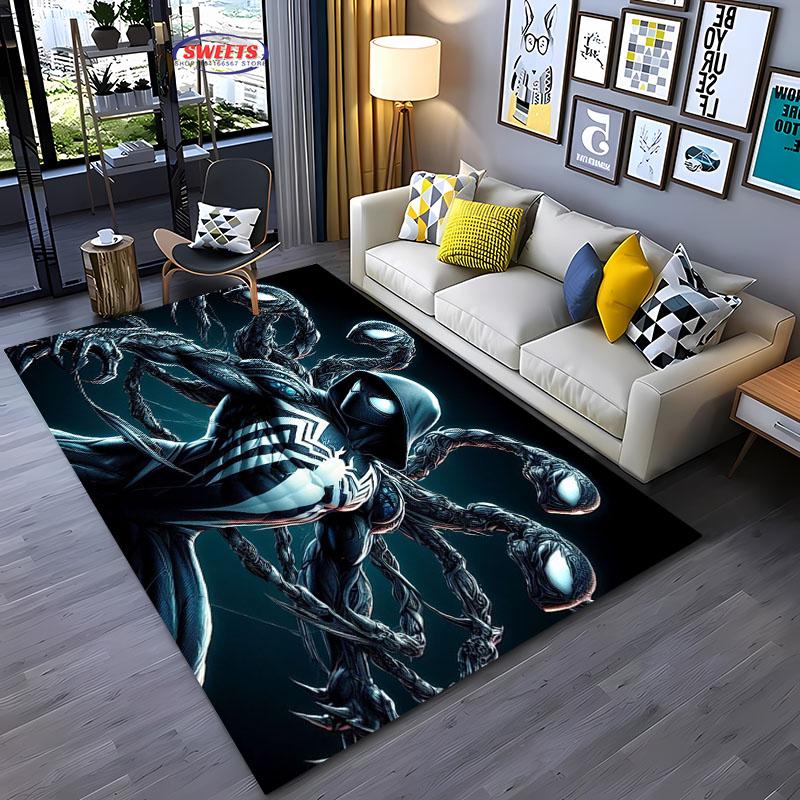 Neuankömmling V-VEN0M Teppich, Haushaltsartikel für Wohnzimmer und Schlafzimmer, Sofamatten für Kinderzimmer, Fußmatte Boden Anti-Rutsch Teppich, Geschenk