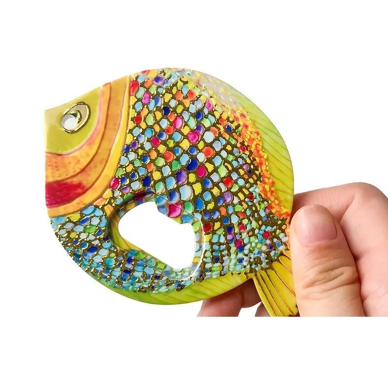Resin Fat Headed Fish Bottle Opener Home Decor Creative Portable Fridge Magnet DIY Cute Kitchen Sticker