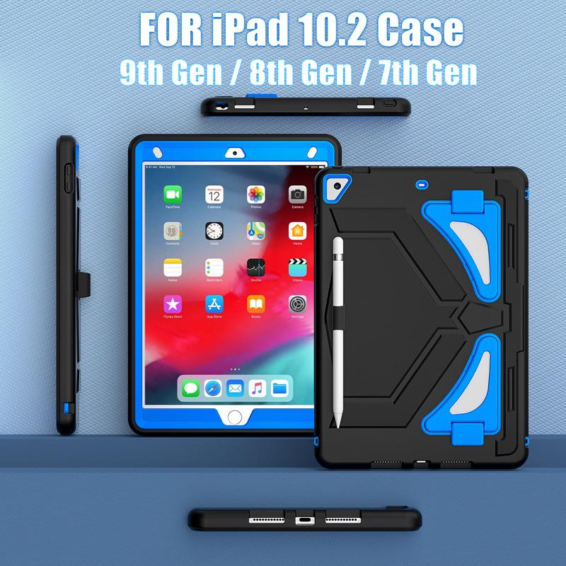Black Panther iPad 10.2" Kids' Protective Case with Anti-Fall Silicone & PC Stand