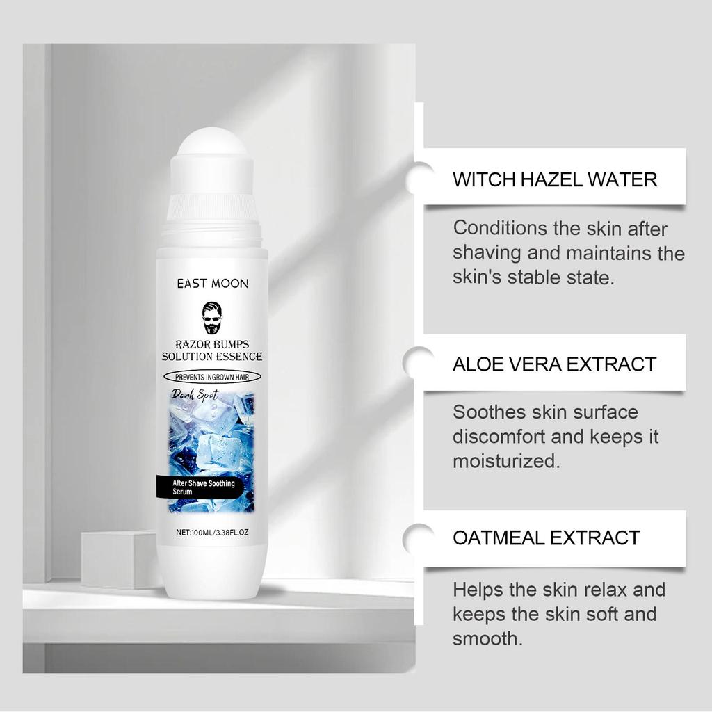 East Moon Men Aftershave Care Essence Reduce Damaged Moisturize Dry Soothing Pain Growth Inhibition Beard Remove Nourish Serums