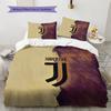 Juventus F.C Muster Bettwäsche Bettdecken-Set Heimdekoration Geschenk (1 Bettbezug + 2 Kissenbezüge (ohne Füllung)).xwn