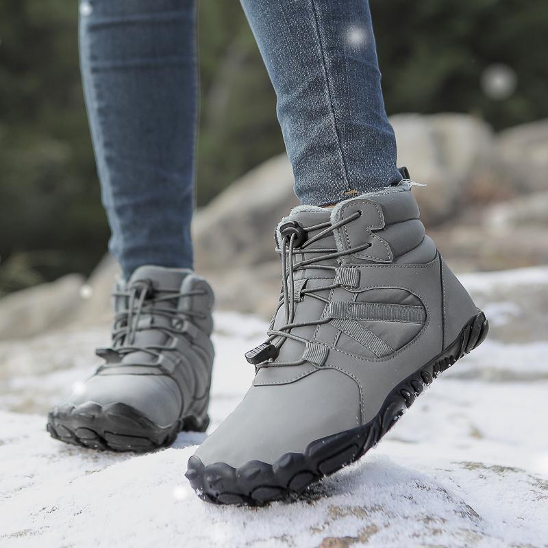 Herren Damen Wasserdichte Winterstiefel Schnee Barfuß Freizeitschuhe Outdoor Warme Arbeitsschuhe Knöchelschuhe für Trekking Klettern Wandern