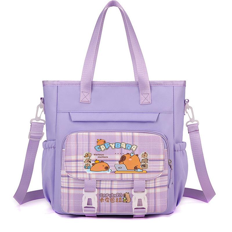 make-up class tote bag capybara large-capacity shoulder bag, primary school students, junior high school men's and women's high-value messenger bag