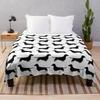 Dachshund Dog Blanket Fleece Spring/Autumn Wiener Sausage Dog Lightweight Throw Blankets for Sofa Car Bed King Queen Size