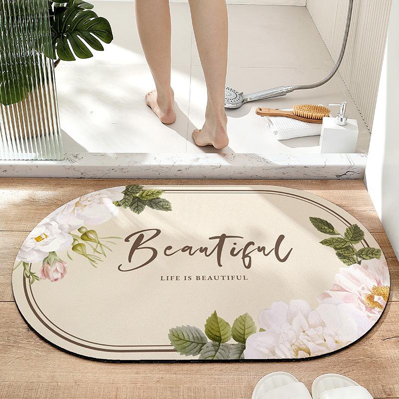 Flower Pattern Can Be Scrubbed Pvc Door Mat Mat Entry Door Mat Entry Mat Non-slip Door Mat Can Be Cut Carpet
