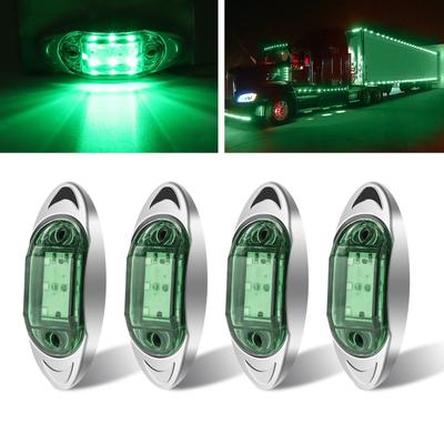 X-STYLE Side Marker 12V 24V Green 6 LED Truck Width