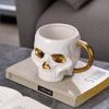 1 STÜCK 600 ML Halloween-Totenkopf-Tasse mit Henkel, deckelloser Keramikbecher, lustige Wasser-, Bier-, Milch-, Mokka-Tasse, kreativer Modellierbecher