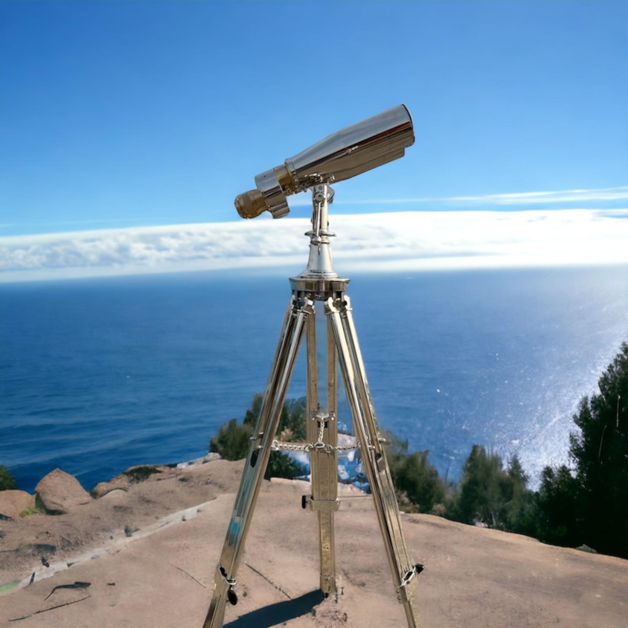 

Латунный антикварный морской бинокль на тяжелой регулируемой никелевой подставке, линза 15X82, копия 1920-х годов для использования на открытом воздухе для любителей моря, уникальный акцент