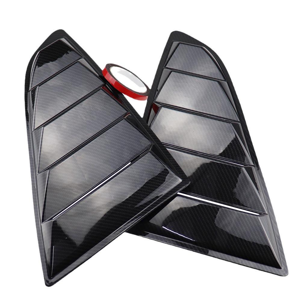 Ford Mustang 2015-2017 Gloss Black Rear Side Window Louvers