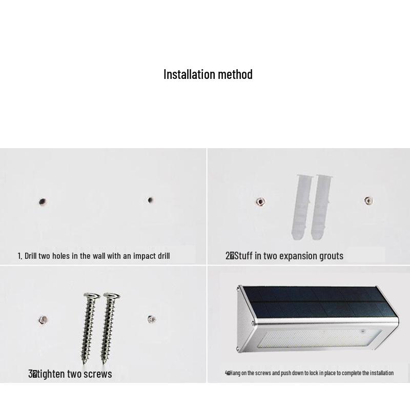 48-LED Solar Street Light with Aluminum Alloy & Intelligent Light Sensor for Courtyards