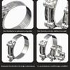 6Pcs Hose Clamp Metal Fastener Repair Clamps Tools Hardware Metal Steel T Bolt Exhaust Pipe Clips Easy to Install