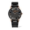 Jaseupelo Swiss Men'S Classico Metal Watch Cg205-31 Black + Rose Gold