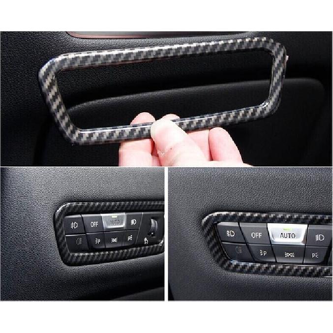 Carbon Fiber Cover Trim Car Headlight Switch Control Fit For BMW X6 G06