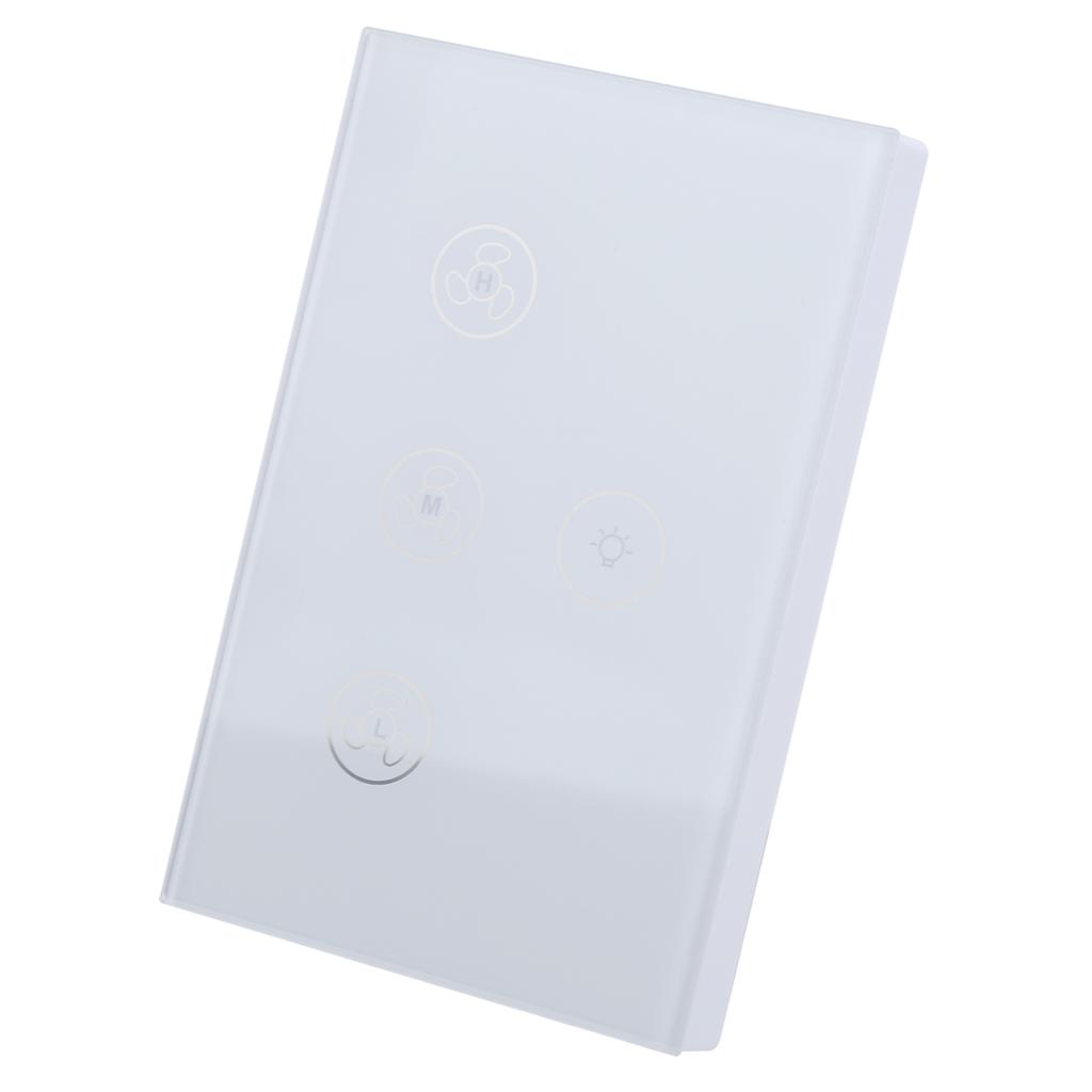 Smart WiFi Air Fan Lampe Touch Schalter Sprachsteuerung Kompatibel für Google Home 110 ‑ 240VWhite