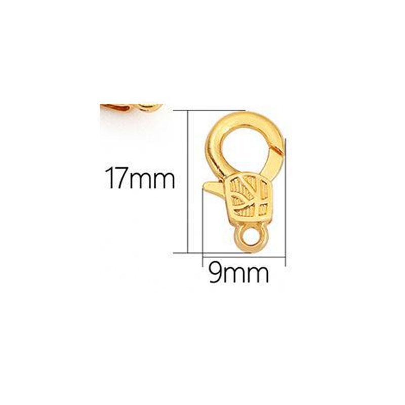 Plated Heart Keychain Lobster Clasp for DIY Jewelry Accessories