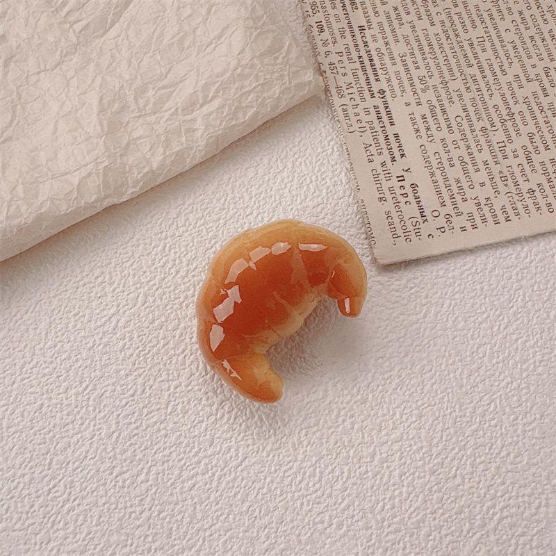 Baby Girls Cute Simulation Food Hairclip Kids Resin Croissants Waffles Cookies Hairpin For Children Accessory