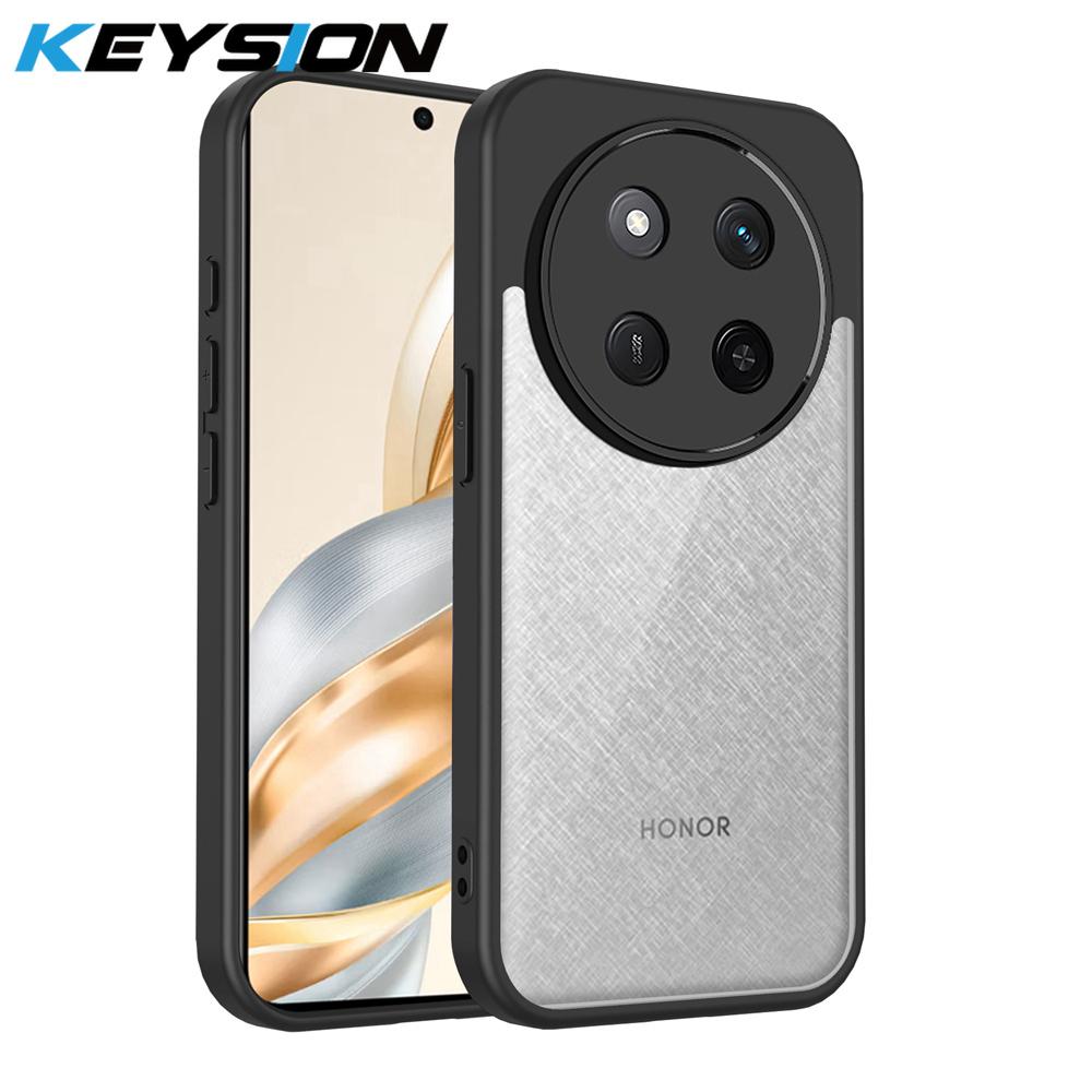 

KEYSION Transparent Phone Case for HONOR X9c 5G Soft Silicone+PC Clear Shockproof Phone Back Cover for Huawei Magic 7 Lite 5G for Honor X9c