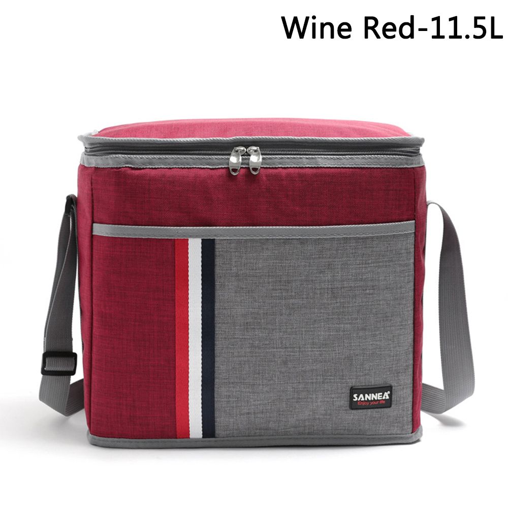 

Пленка Внутри Ткань Оксфорд Термоизолированная Сумка для Пикника Сумки для Ланча Коробка для Хранения Еды Сумка-Холодильник Wine Red-11.5L