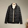Womens Lightweight Short Down Jacket Stand Collar Slim Fit White Duck Winter Coat