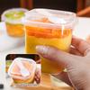 20 Unidades Copos de Sobremesa de Plástico 220/280ml Com Tampas Colheres Copo de Pudim Copo de Bolo de Sobremesa Aperitivo Gelatina Iogurte Sobremesa Copo de Assar
